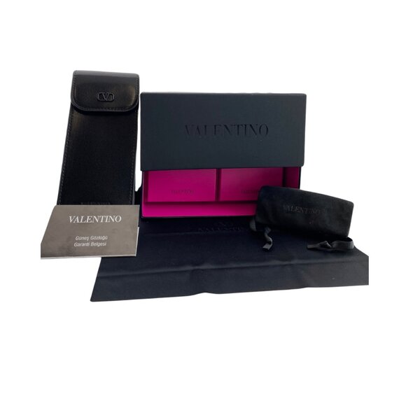 NEW VALENTINO SUNGLASSES, UNISEX GREY SQUARE EYEWEAR VALENTINO - Picture 4 of 4